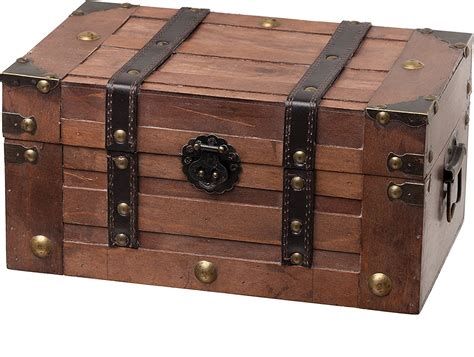 Slpr Alexander Wooden Storage Trunk Decorative Small Wooden Chest