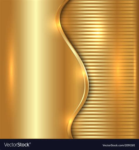 Abstract Gold Background With Curve And Stripes Vector Image