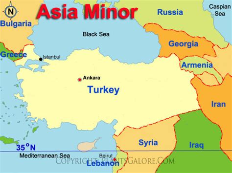 Types Map Of Asia Minor Ornamental Plant Information From