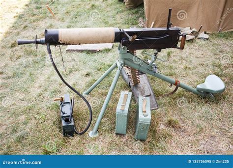 Wwi German Machine Gun Mg 08 Stock Image Image Of 1920 Attack 135756095
