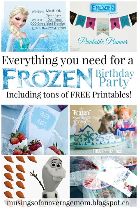 Frozen Birthday Party Ideas Free Printables