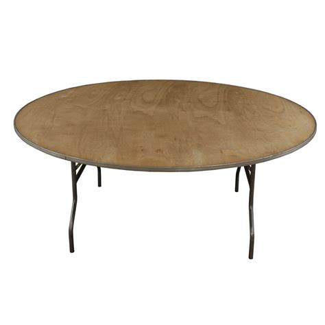 Maywood Used 72 Inch Round Banquet Folding Table Plywood National