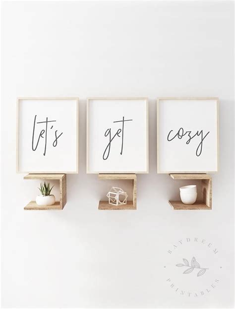 Lets Get Cozy Printable Living Room Wall Art Lets Get Cozy Sign