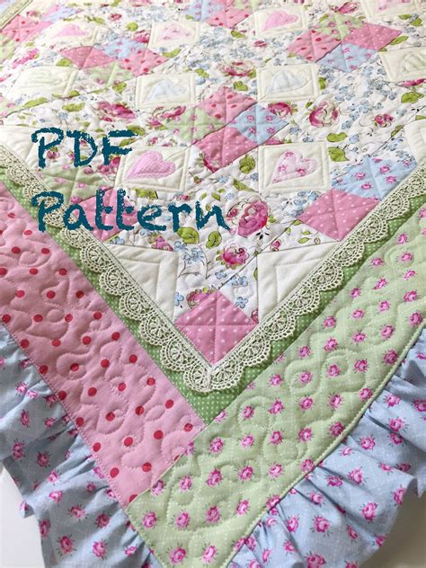 Ruffle Baby Quilt Pattern Lace Quilt Pattern Baby Blanket Pattern