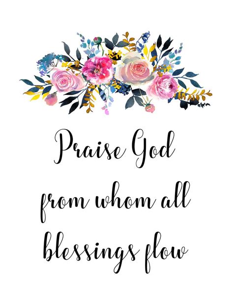 Praise God From Whom All Blessings Flow Doxology Hymn Etsy In 2021