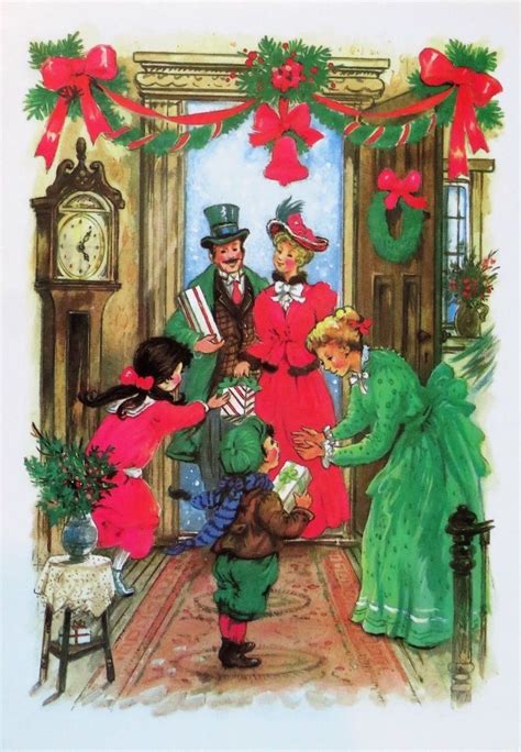 Victorian Christmas Card Cards Invitation