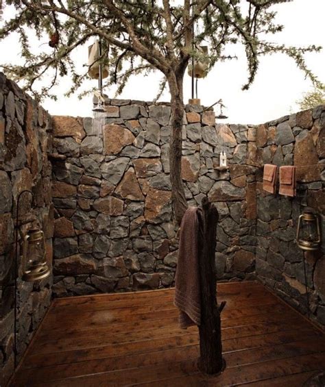 Outdoor Shower Naboisho Camp East Africa Outdoor Shower African House Tent Design