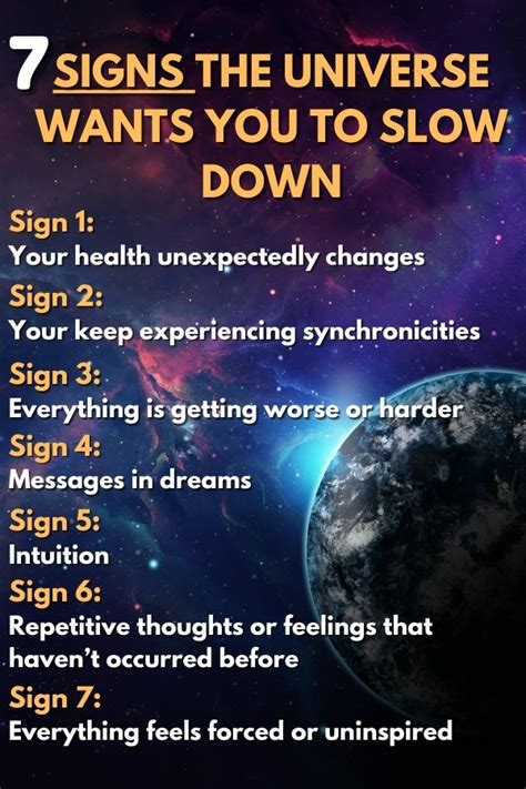 7 Signs The Universe Wants You To Slow Down Reality Manifestation