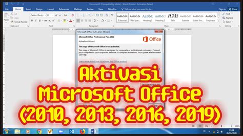 Kami bimbing secara mudah instal dan label: Aktivasi Microsoft Office (2010, 2013, 2016, 2019) - YouTube