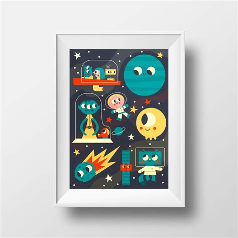 Space Poster for Kids - Amir Abou Roumie Illustrations
