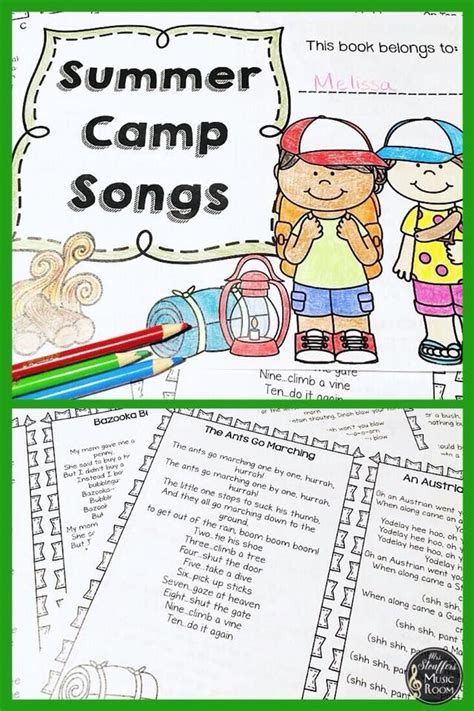 Summer Camp Song Booklet 1  Camp songs, Elementary music education