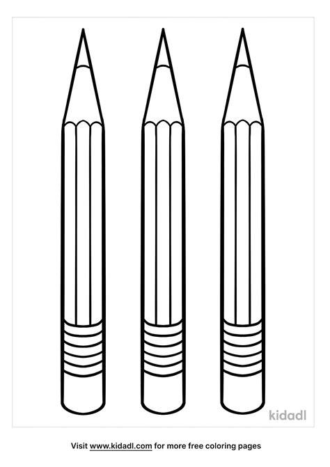 Free Pencil Coloring Page | Coloring Page Printables | Kidadl