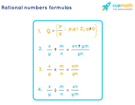 Rational Numbers Formula List Of All Rational Numbers Formula With