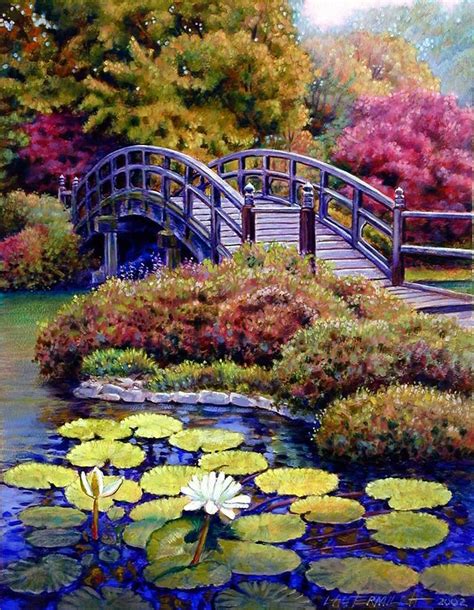 Paintings Of Bridges Bridge Painting By John Lautermilch Japanese