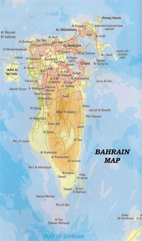 Bahrein mappa mostra cartina stradale rilievo mostra mappa stradale con rilievo satellite mostra immagini satellitari ibrida mostra immagine satellitare con i nomi delle strade. Detailed road and elevation map of Bahrain | Bahrain ...