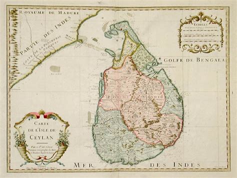 Carte De Lisle De Ceylan 1722 Barry Lawrence Ruderman Antique Maps Inc