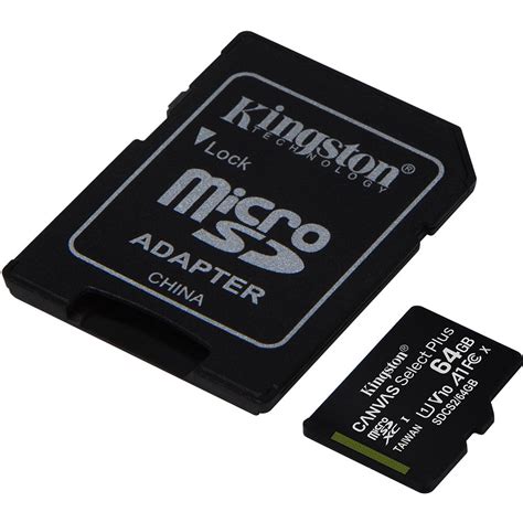 Cartão De Memória Kingston Canvas Select Plus Micro Sd 64gb Com