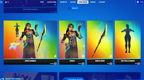 New Fortnite Chica Bundle Full Showcasing Chica Skin Chica Star Backbling Aida S Edge