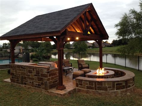 Or Attached Like This Outdoor Kitchenfire Pitseating Area The Sonnier Hideaway Backyard