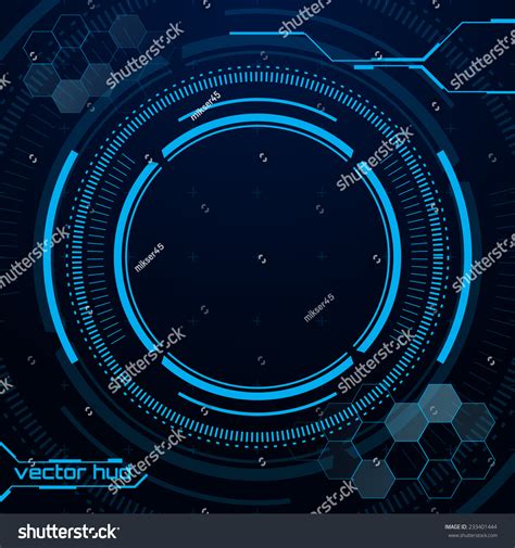 Sci Fi Futuristic User Interface Vector Illustration 233401444
