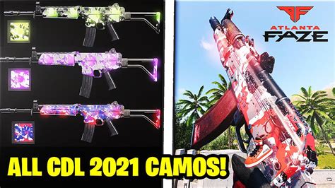 All 12 New Cdl 2021 Camos Shown Atlanta Faze Pack 2021 Call Of Duty