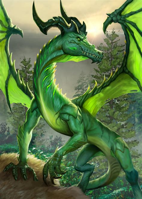 Green Dragon Dragonvault Card By Kylepunkart On Deviantart