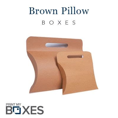 Customize and decorate the pillow boxes are quick and simple to make but attractive packaging. Brown Pillow Boxes | Custom Printed Brown Pillow Boxes ...
