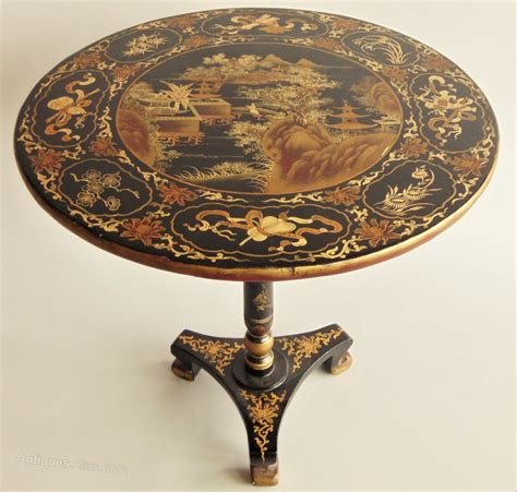 Lacquered Chinese Chinoiserie Pedestal Table 19th Antiques Atlas