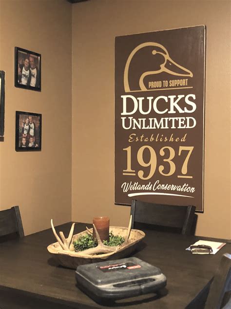 Large Ducks Unlimited Wood Sign Duck Hunting Sign Hunting Signs Duck