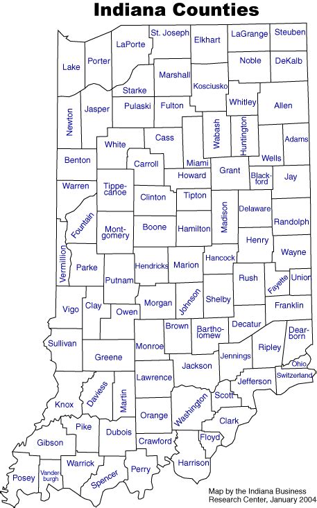 Indiana State Map With Cities And Counties Anetta Mathilda