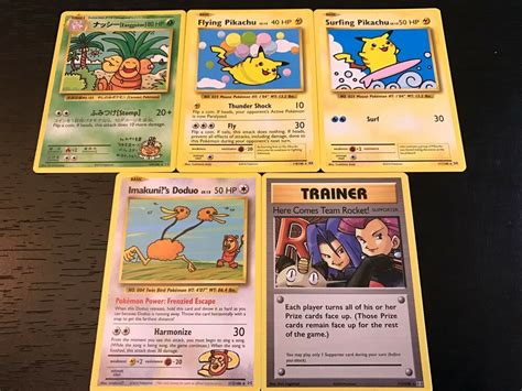 The pokémon a card evolves from is listed on the top left, under the name. POKEMON: EVOLUTIONS COMPLETE 5-CARD SECRET RARE SET - FLYING SURFING PIKACHU + | eBay