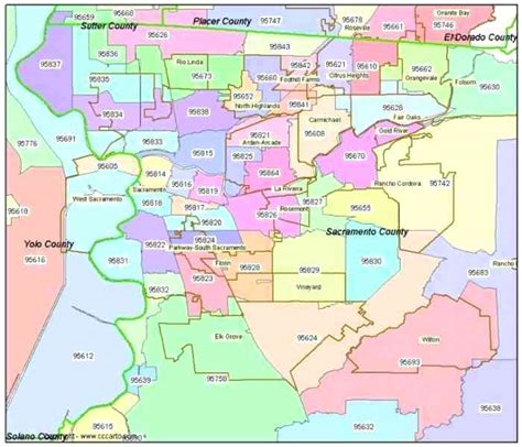 Sacramento County Zip Code Map Ph