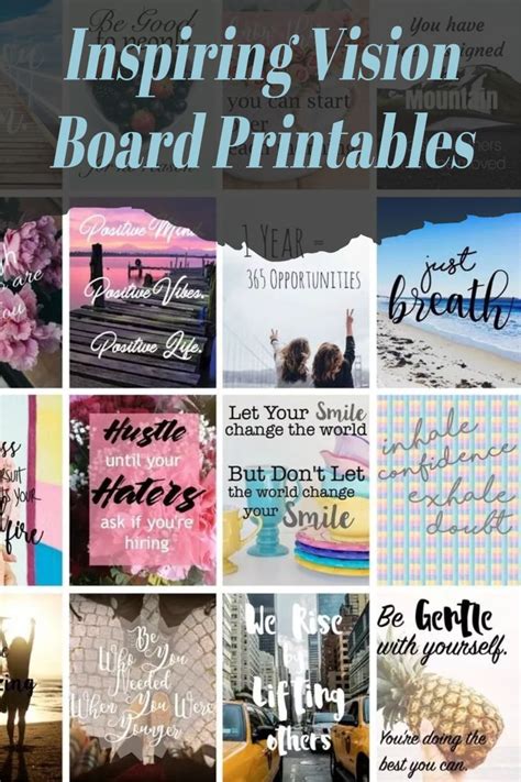 39 Free Vision Board Printables To Inspire Your Dreams Vision Board