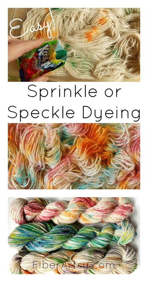 Maybe you would like to learn more about one of these? How to Speckle or Sprinkle Dye Yarn, a FiberArtsy.com ...
