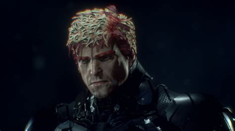 Batman Arkham Knight Spaghetti Haired Unmasked Hush In Batmans Suit