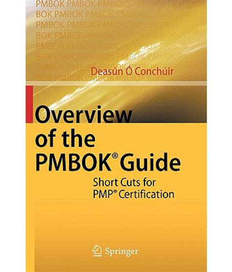 Overview Of The Pmbok Guide Short Cuts For Pmp Certification Buy