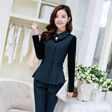 New Fashion 2016 Spring Autumn Women Pant Suits Formal