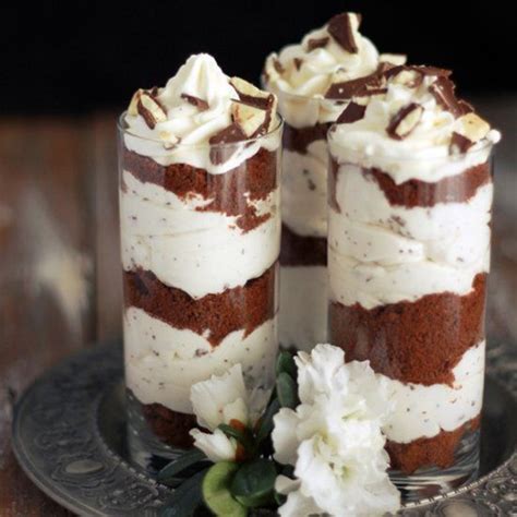 Would it work the same? Chocolate-mint cheesecakes in glasses. No baking! (in ...