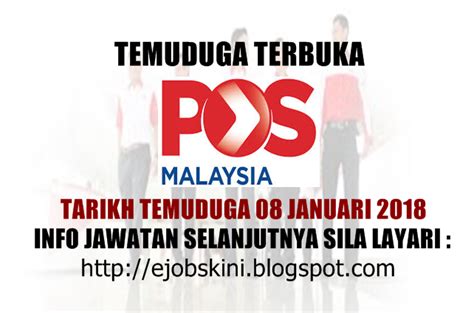 Temuduga terbuka phn industry sdn bhd (phn) jawatan: Temuduga Terbuka Pos Malaysia Berhad Pada Januari 2018