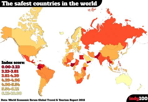 Below you'll find the top ten safest countries in the world, along with each country's score (1=most peaceful, 5=least peaceful). Safest countries to travel in 2020 - VarCity