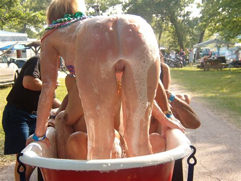 Pussy Bike Biker Rally Pussy Shot In A Tub In Public