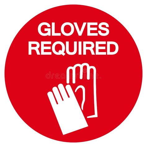 Gloves Required Symbol Sign Vector Illustration Isolate On White