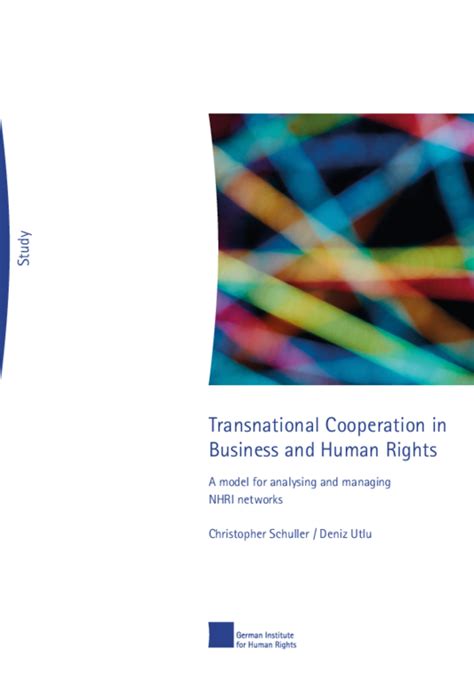 Transnational Cooperation In Business And Human Rights Institut Für
