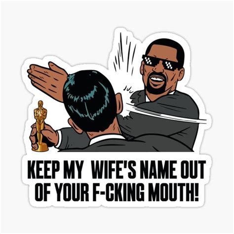 Keep My Wifes Name Out Of Your Mouth Sticker By Skolldz Redbubble