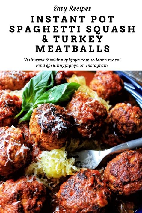 Place your water or broth in the bottom of your instant pot and use a trivet to place your meat on top. The BEST turkey meatballs and spaghetti squash in the ...