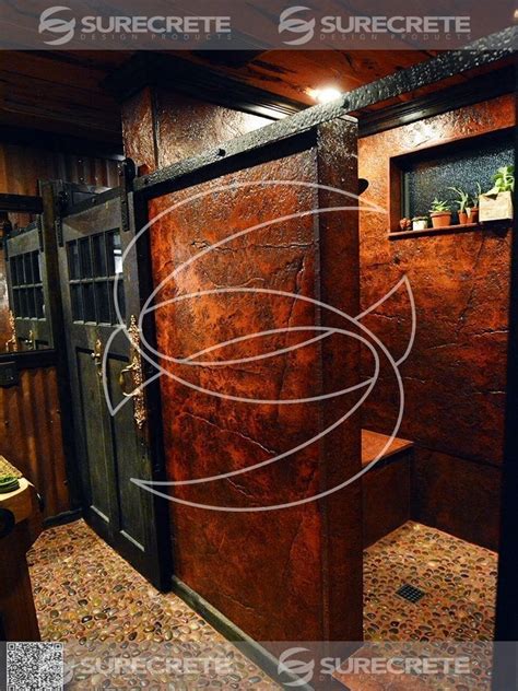 For every 100 square feet of wall, you will need about 225. Stamped Concrete Shower Walls