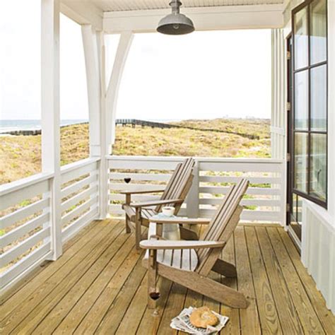 Find one story country farmhouses w/porches, traditional colonial homes & more! Southern Beach Front Porch | Southern living house plans ...