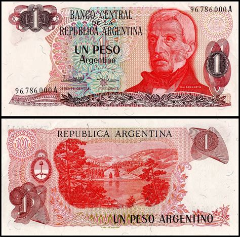 Argentina 1 Peso Argentino Banknote 1983 1984 Nd P 311a2 Unc