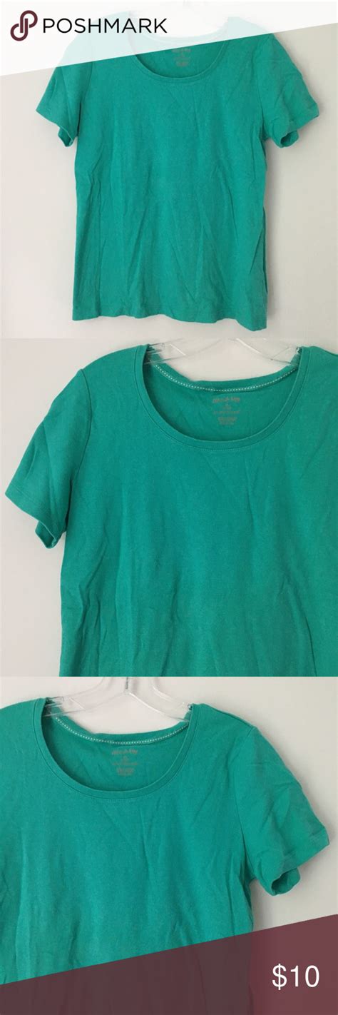 Teal Turquoise Soft Stretch Basic Tee Shirt Top Tee Shirt Top
