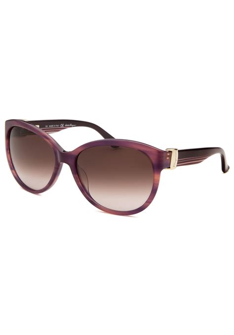 salvatore ferragamo women s cat eye purple sunglasses
